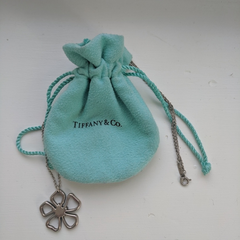 Vintage Tiffany & Co. Flower pendant necklace